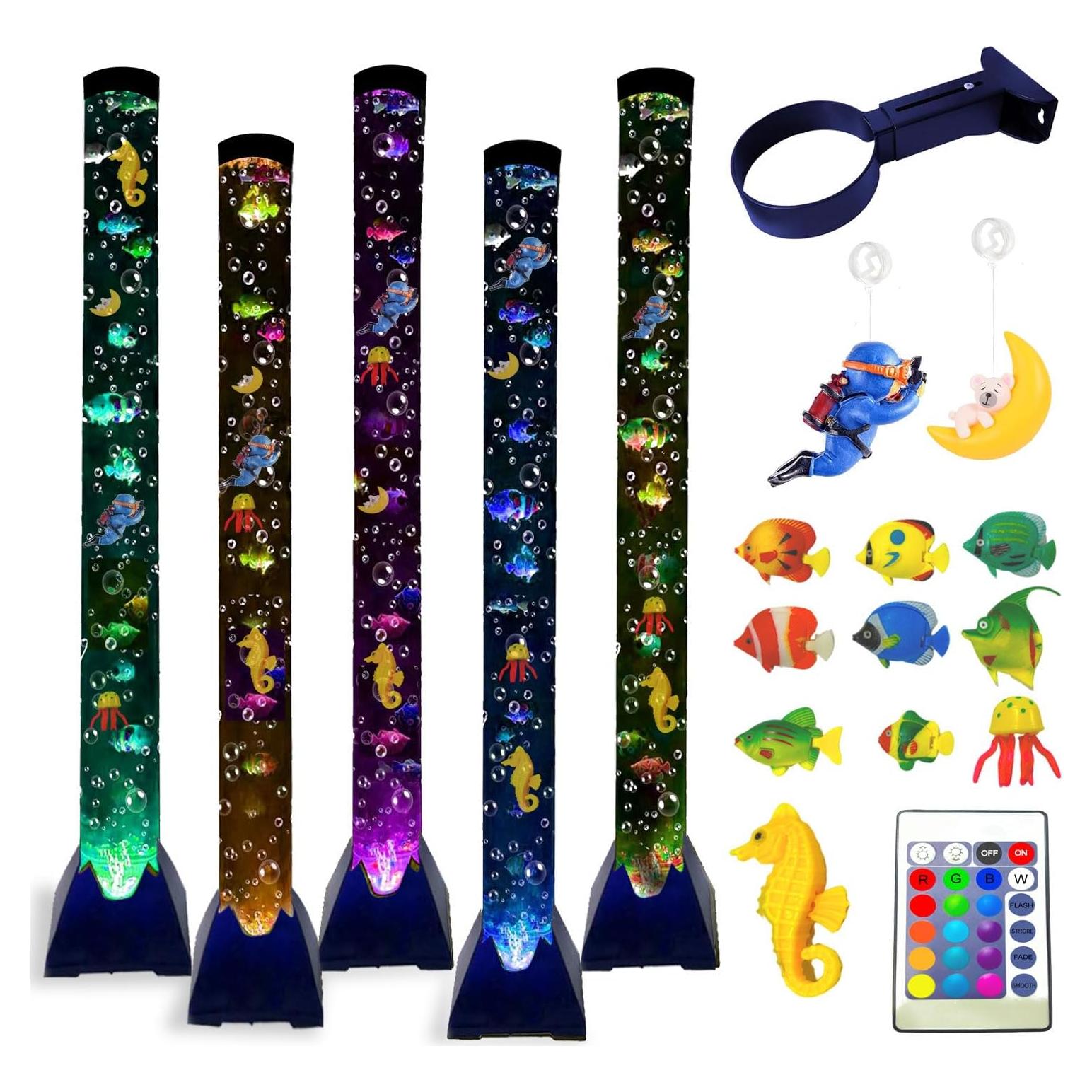 Lámpara de Burbuja Sensorial Oirtmiu 1.22m 20 Colores LED