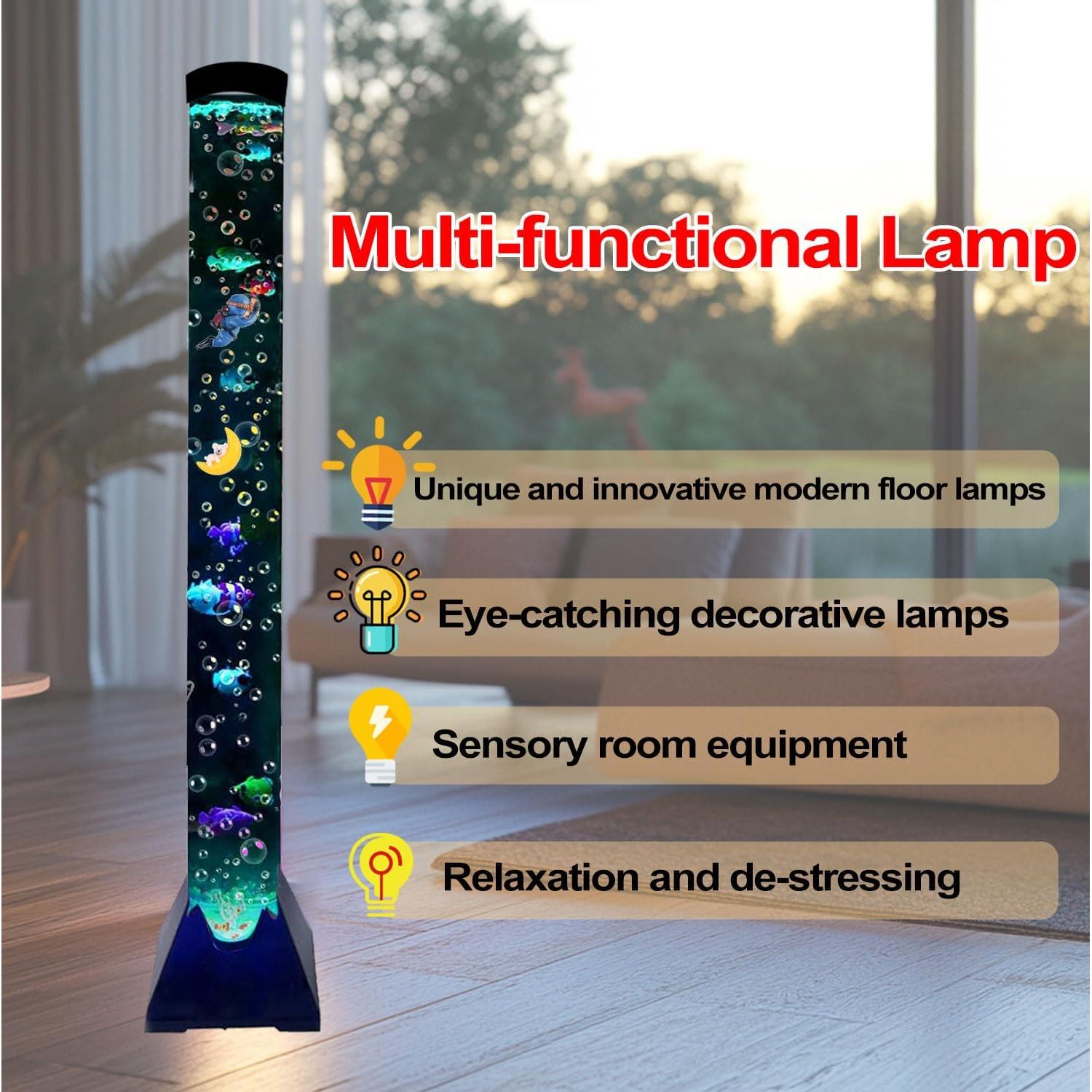 Lámpara de Burbuja Sensorial Oirtmiu 1.22m 20 Colores LED