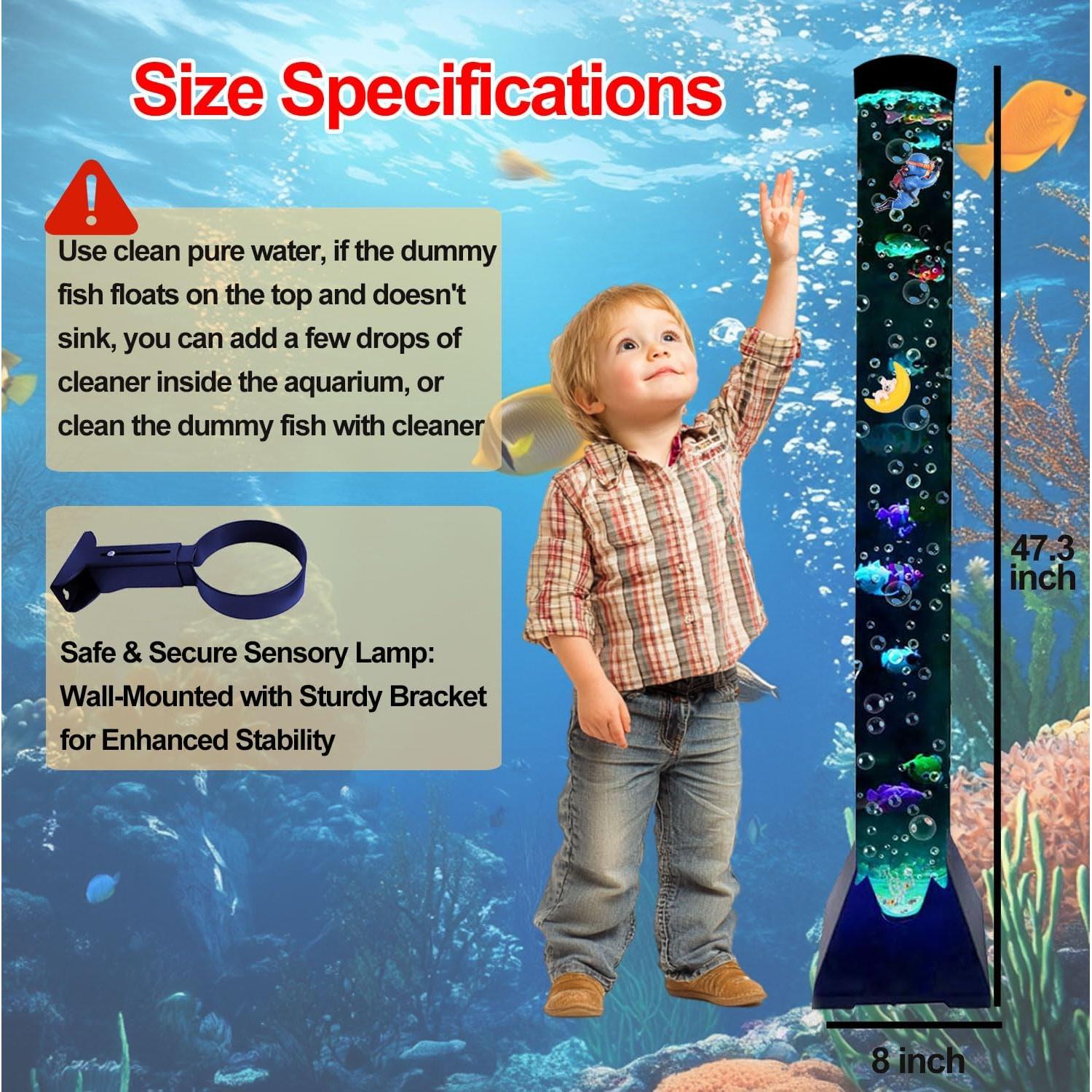 Lámpara de Burbuja Sensorial Oirtmiu 1.22m 20 Colores LED