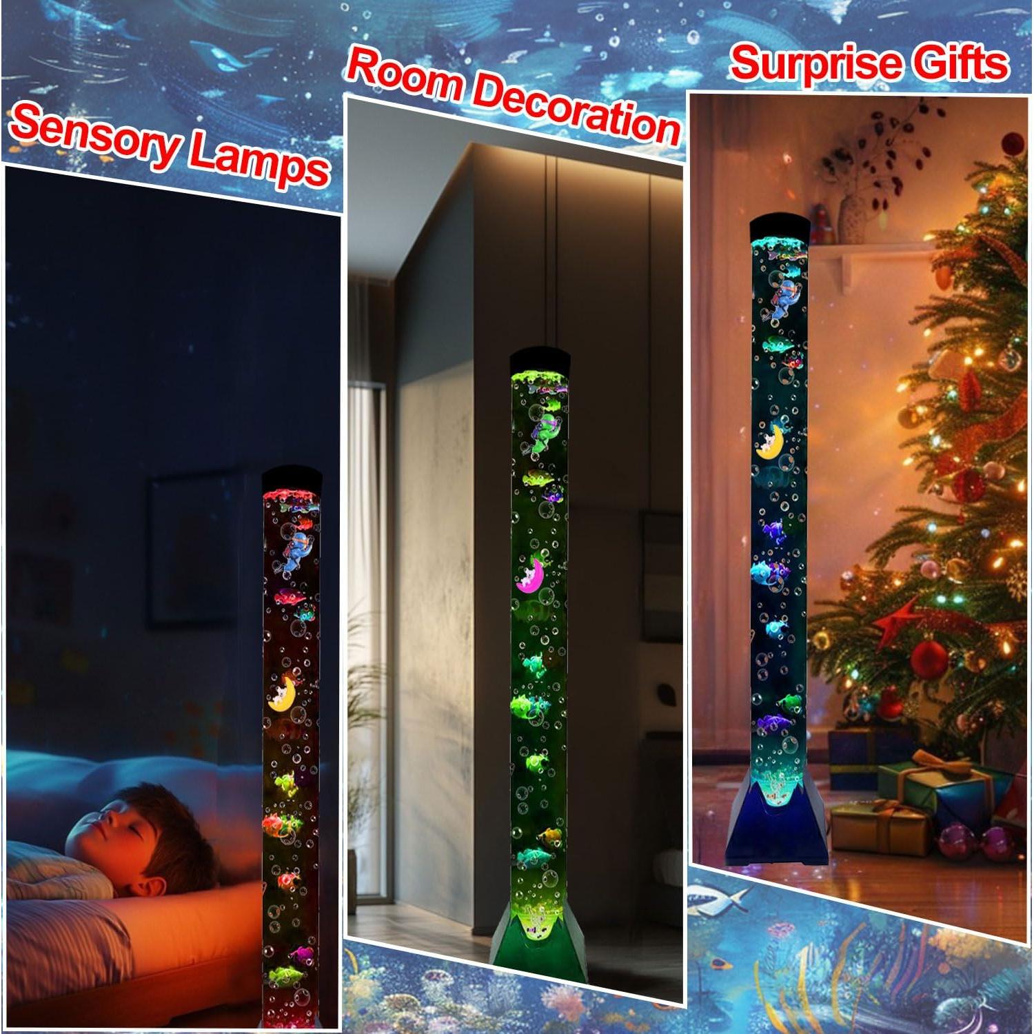 Lámpara de Burbuja Sensorial Oirtmiu 1.22m 20 Colores LED