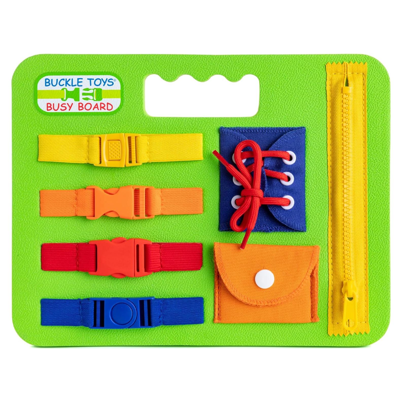 Tablero Ocupado Montessori Buckle Toys para Niños 1 Año