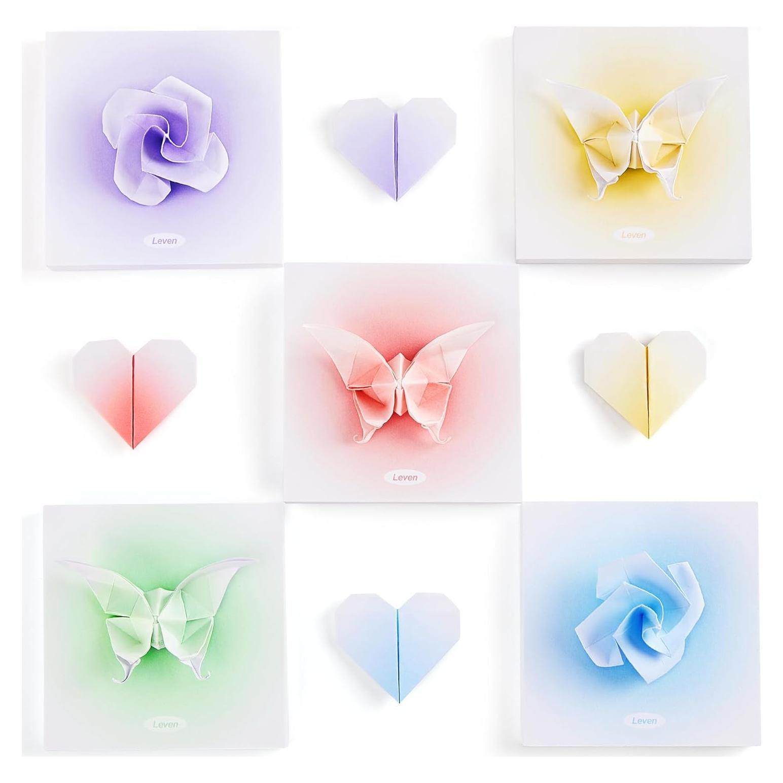 Papel Origami Leven 600 Hojas Colores Degradé 8x8 cm