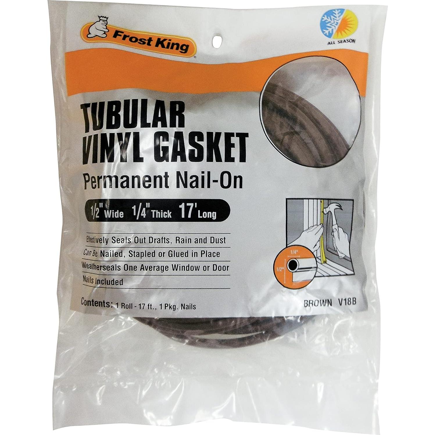 Junta Tubular de Vinilo Frost King V18BH 0.127m x 0.064m x 5.182m Marrón