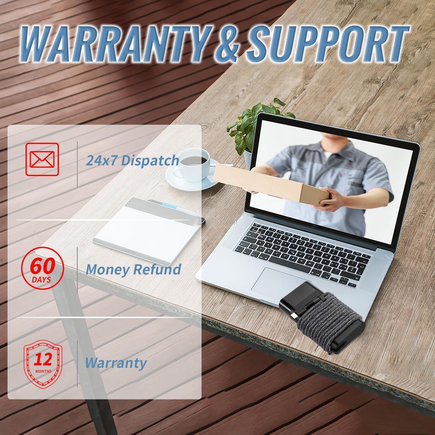 Cargador HP Slim 65W USB-C para Laptop Envy, Spectre, Elite