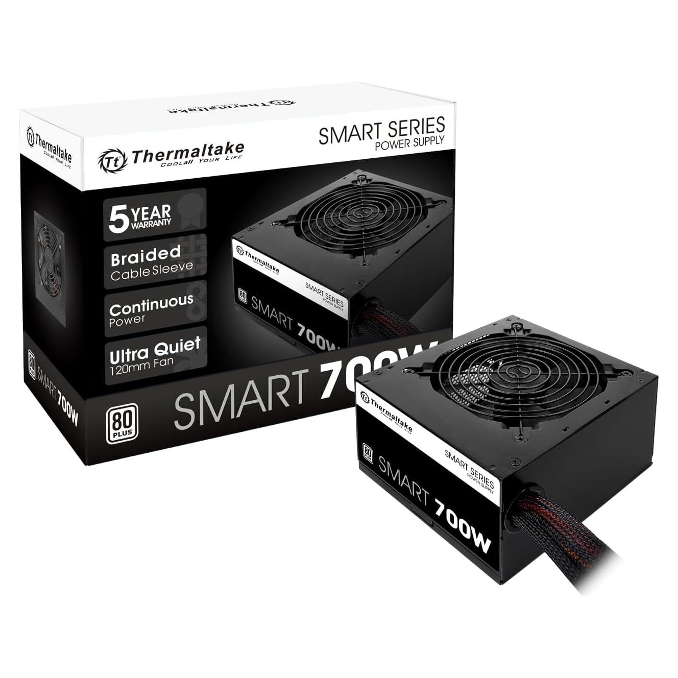 Fuente de Poder Thermaltake 700W ATX 80+ PFC Activo Silenciosa