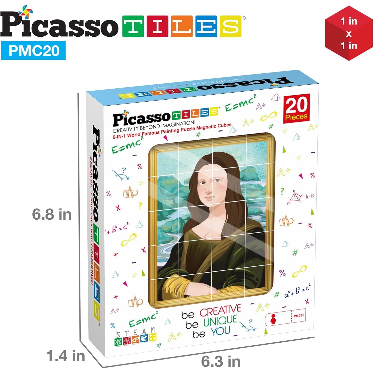 Cubos Magnéticos Educativos PicassoTiles 20pcs Arte Clásico
