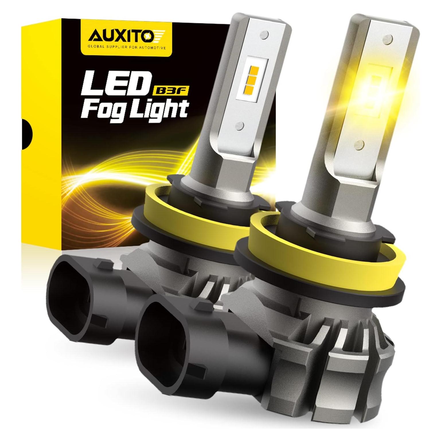 Bombillas de Luz de Niebla LED AUXITO H11 H8 H16 6000 Lúmenes Amarillo
