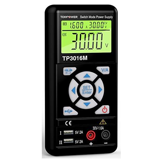 Fuente de Alimentación DC Tekpower TP3016M 0-30V 1.6A USB