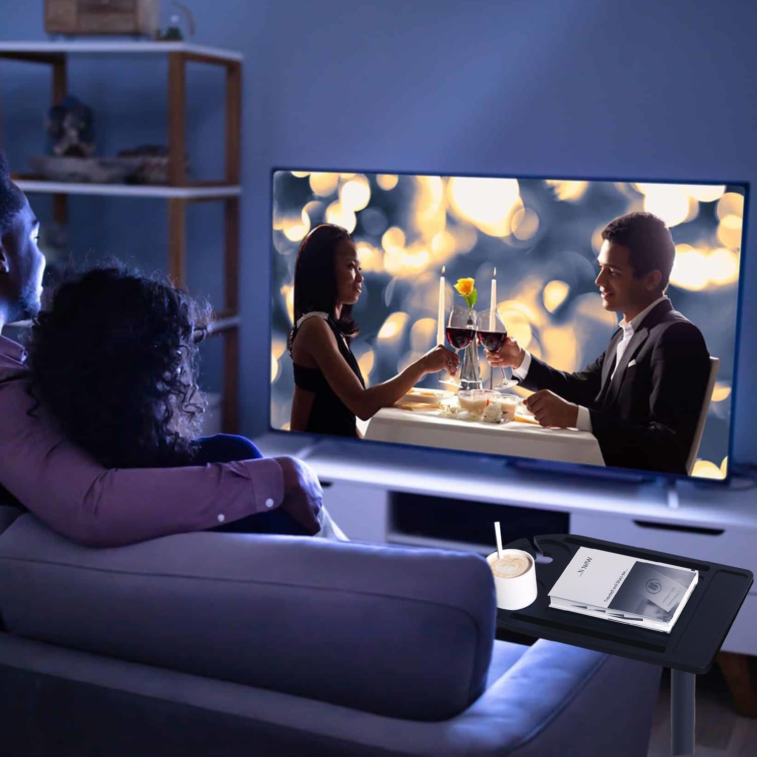 Mesa lateral ajustable YUHFERA en forma de C - Negro