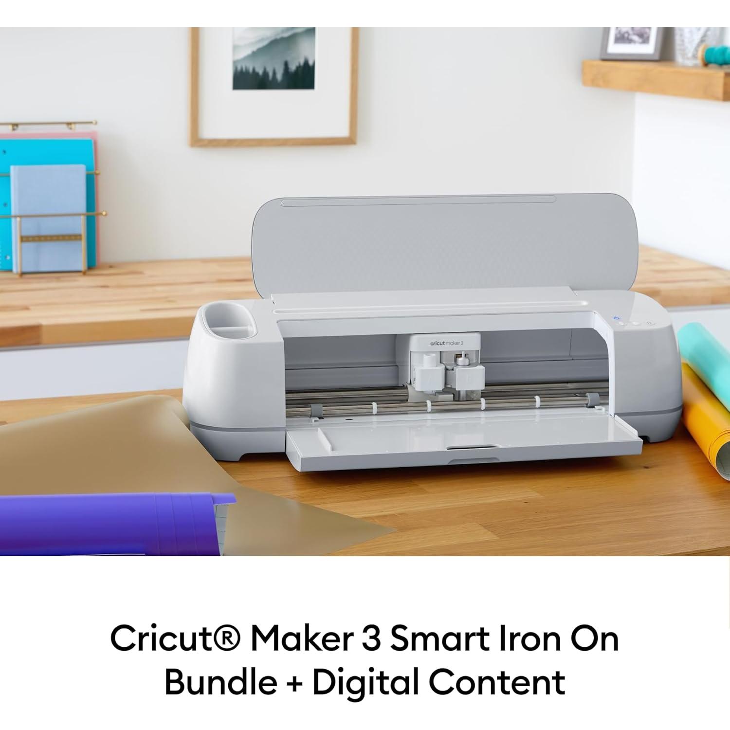 Cricut Maker 3 Paquete Completo con Prensa EasyPress 2 y Vinilo