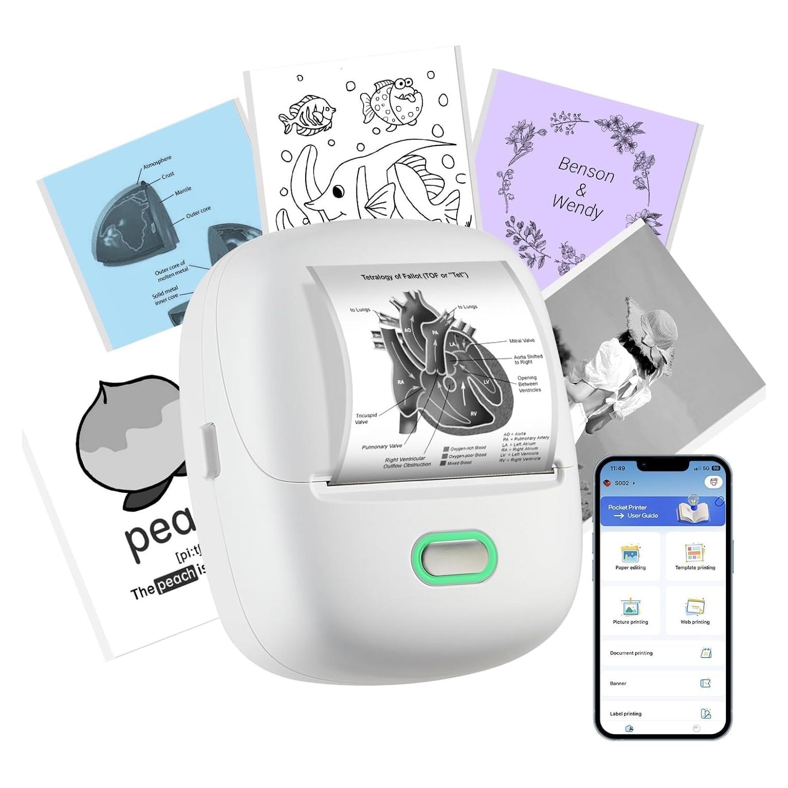 Impresora de Etiquetas Térmica ORGSTA S002 Bluetooth 300 DPI