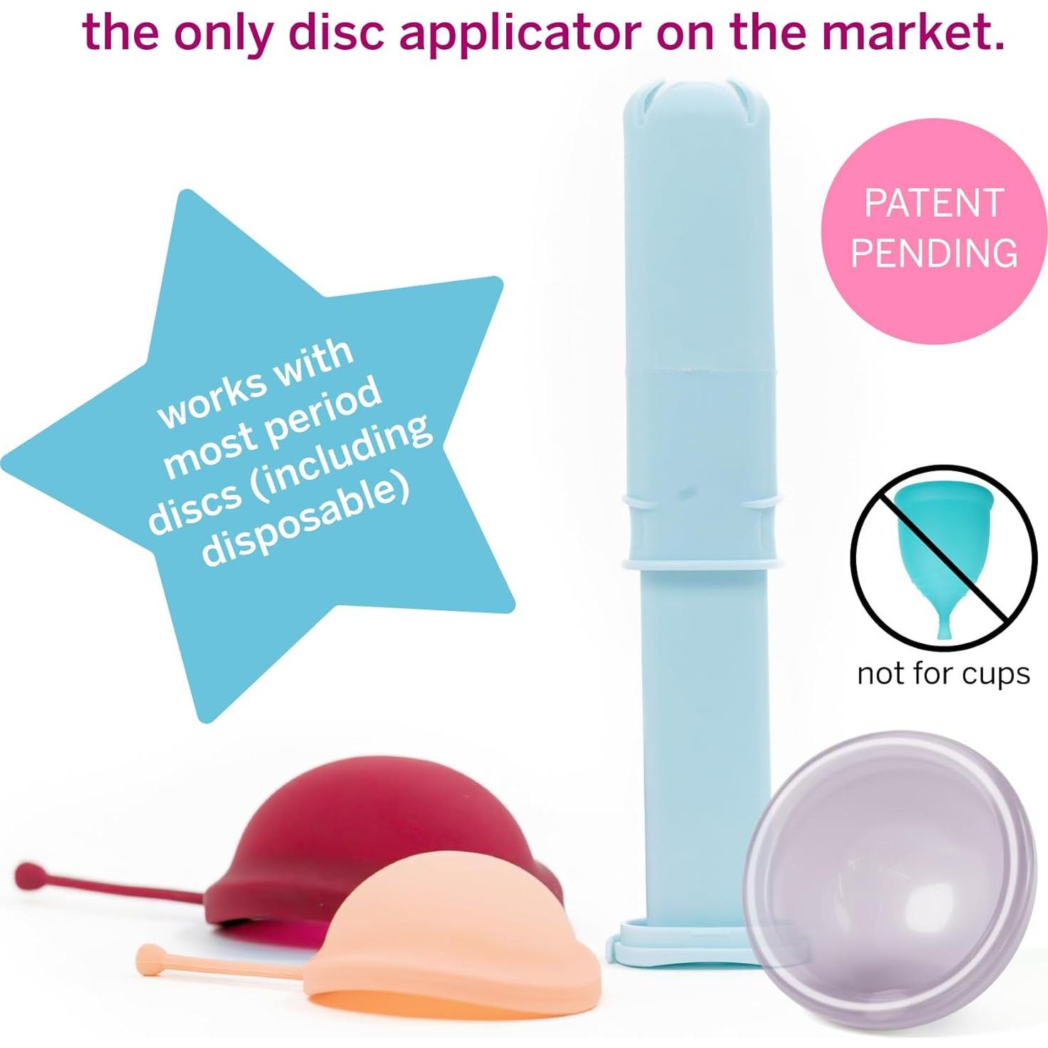 Aplicador de Disco Menstrual Pixie - TPE Antibacteriano - Reutilizable