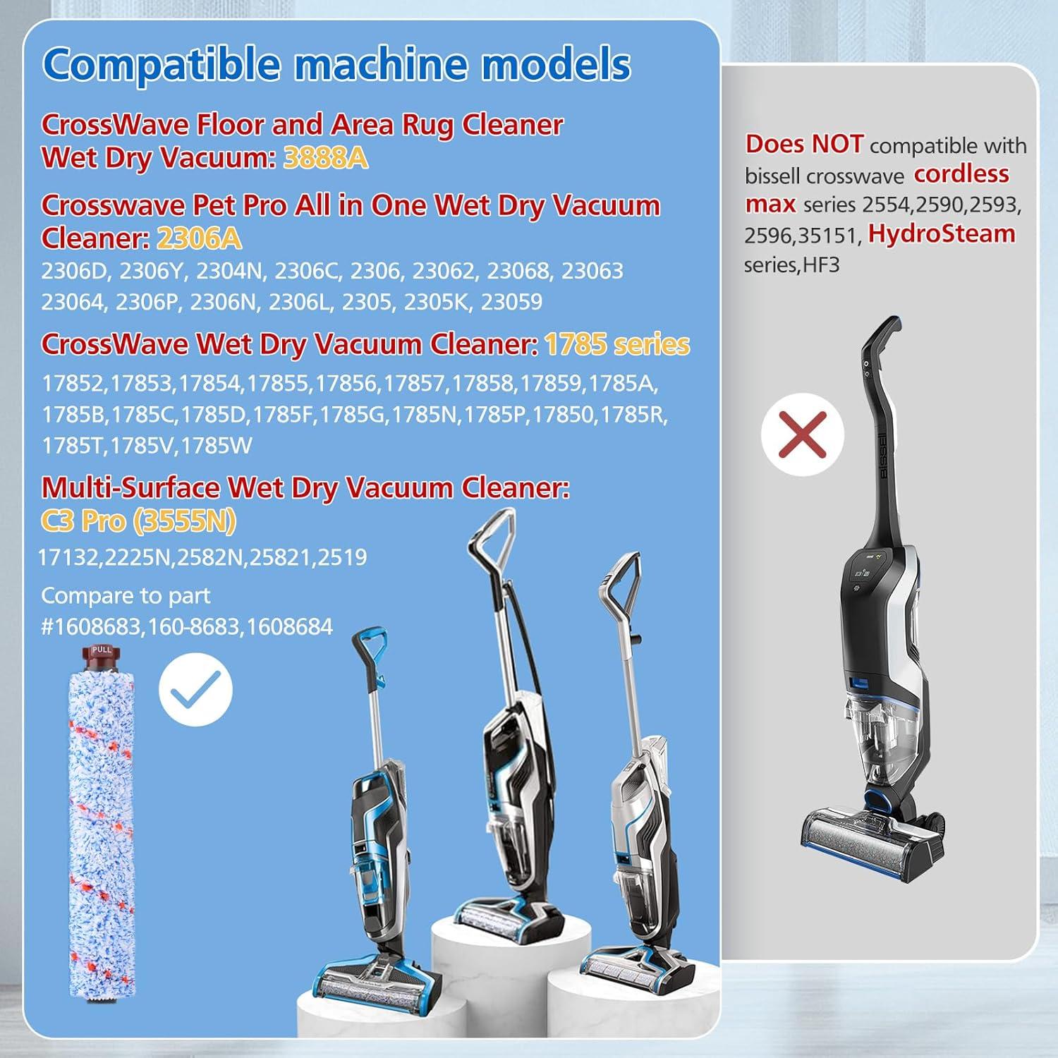 Reemplazo JORAIR para Bissell CrossWave - 3 Rodillos + 3 Filtros