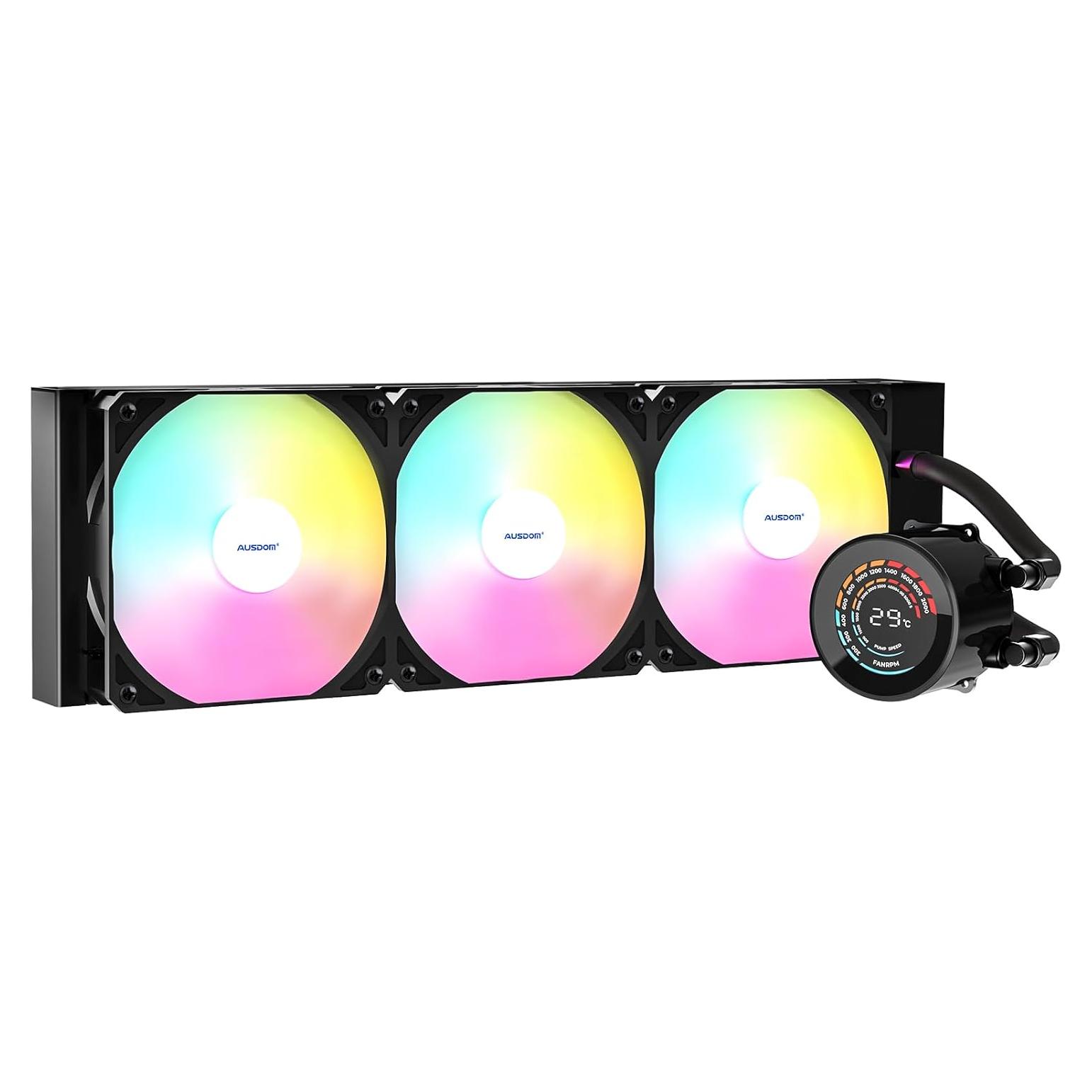 Enfriador Líquido CPU AUSDOM S360 RGB 360mm 3 Ventiladores PWM