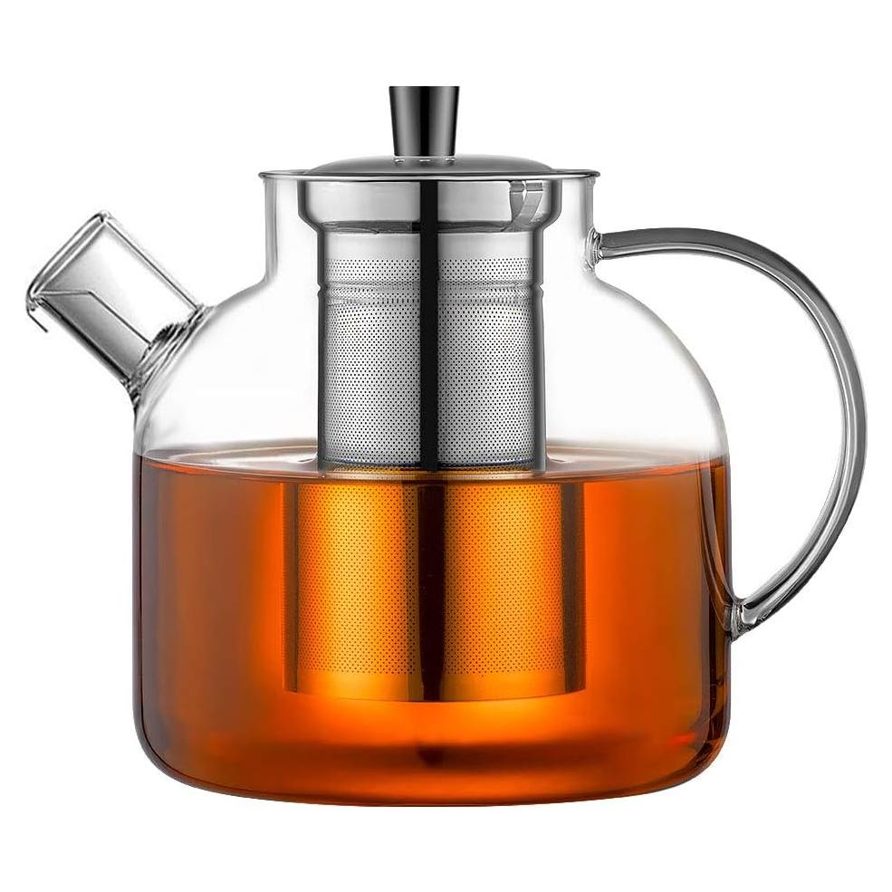 Tetera de Vidrio Borosilicato 1500ml Ehugos con Infusor Acero
