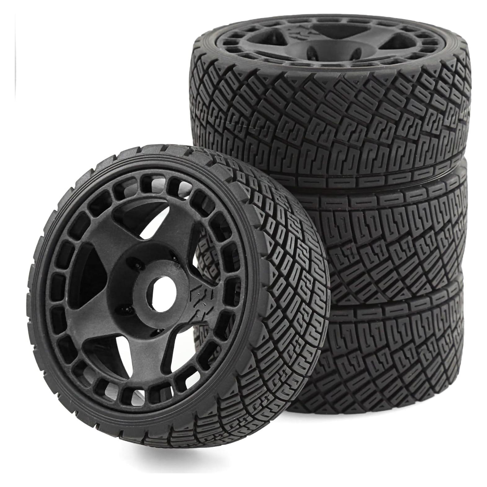 Neumáticos y Ruedas RC 1:8 Chanjorlin 17mm Hex Negro 4Pcs