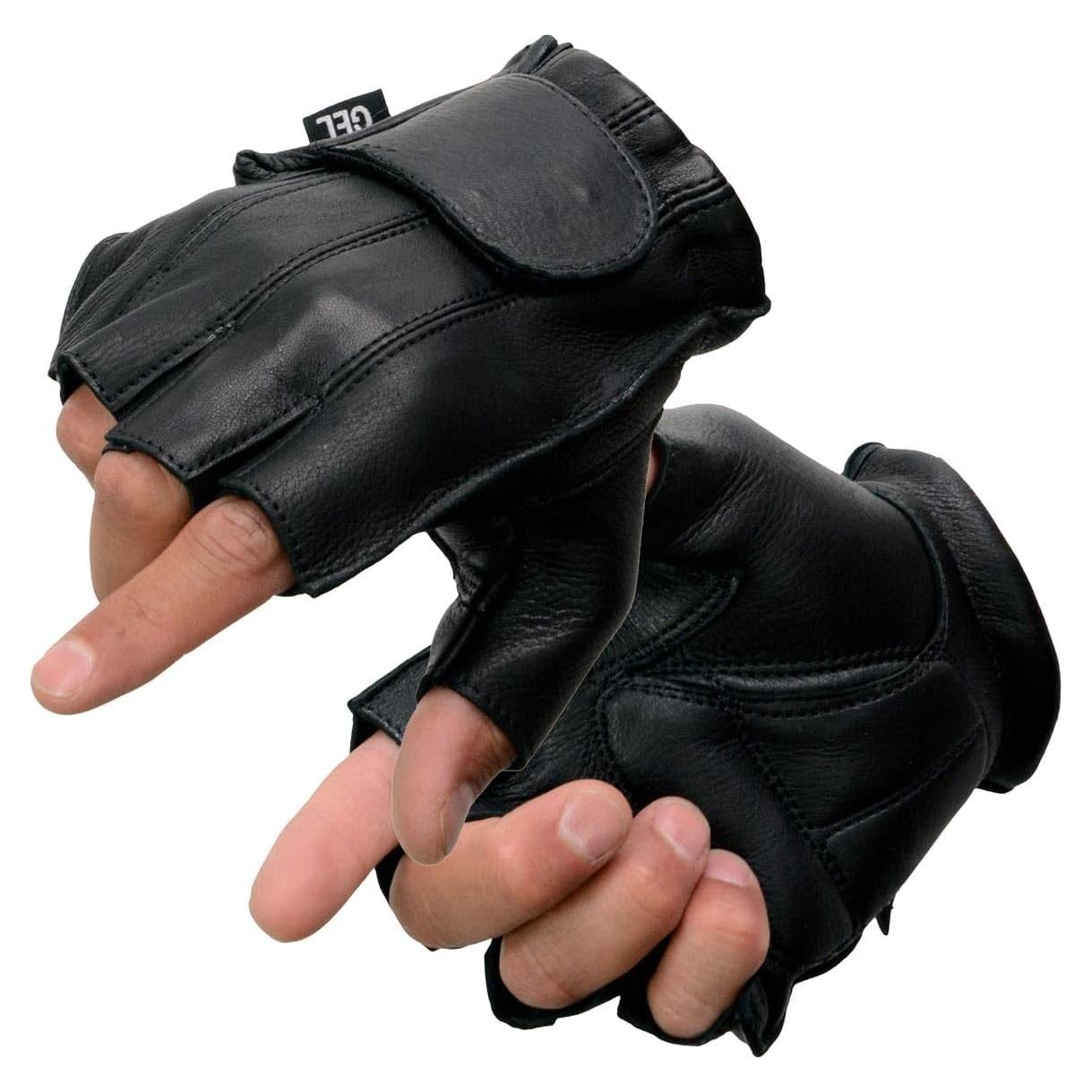 Guantes de Motocicleta Milwaukee Leather SH850 Cuero Negro X-Pequeño