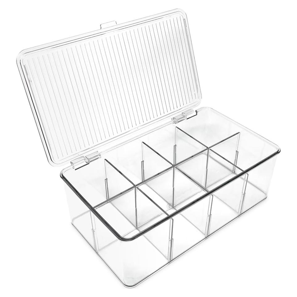Organizador de Plástico Transparente Isaac Jacobs 8 Compartimentos