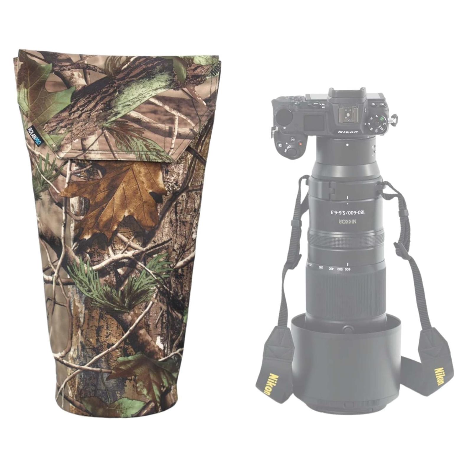 Funda de lente Rolanpro impermeable para Nikon 180-600mm y más