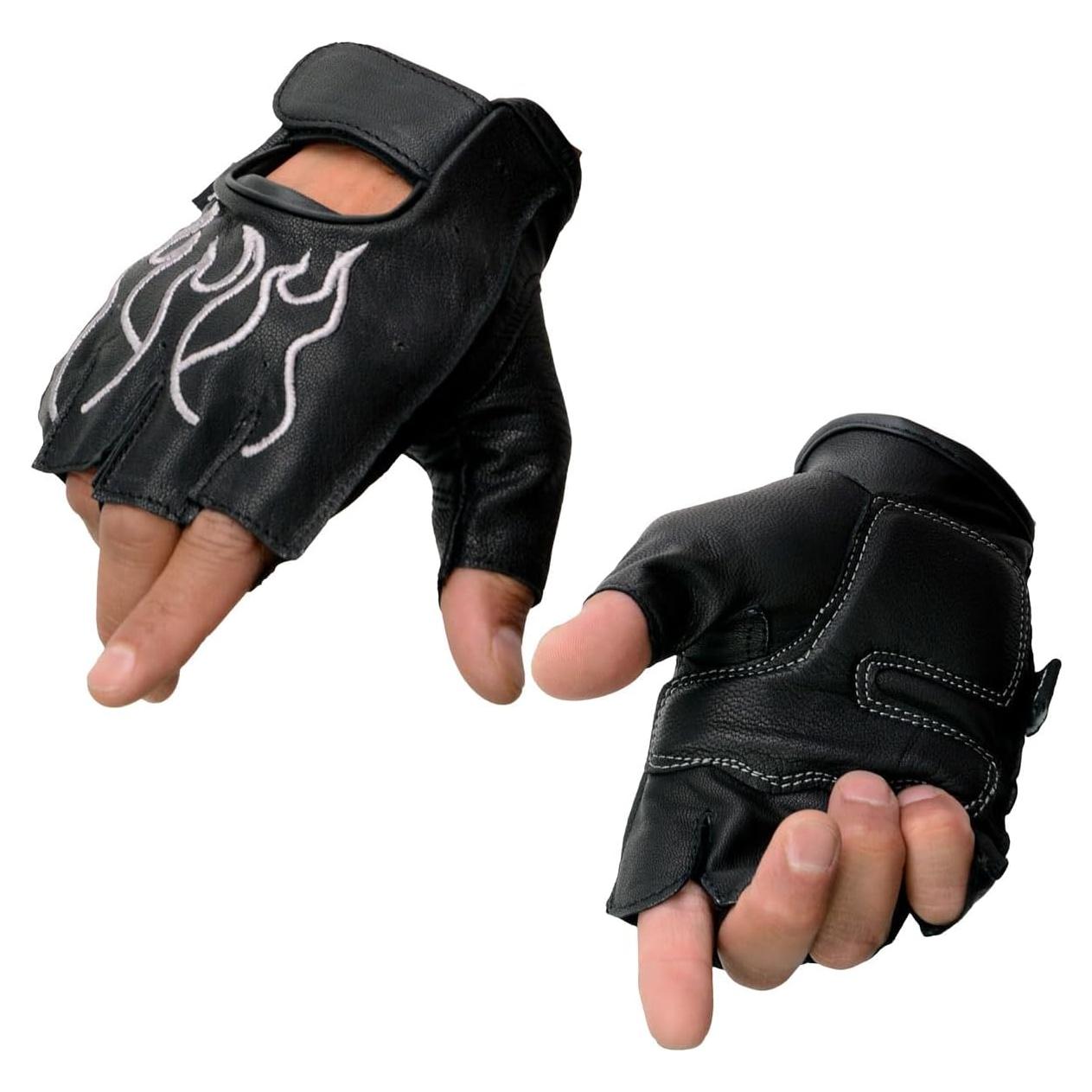 Guantes de motocicleta Milwaukee Leather SH198 sin dedos - X-Pequeño