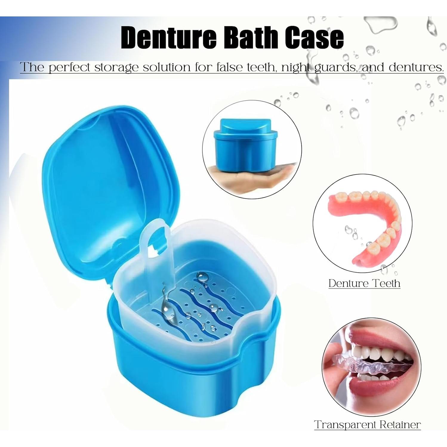 Kit de Limpieza de Dentaduras Olixuzyh 4 Piezas con Cepillos