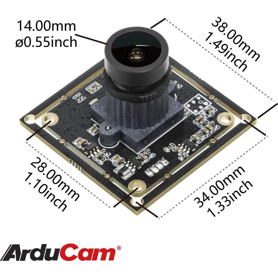 Cámara USB Arducam 1080P WDR 2MP con Micrófono y 100°
