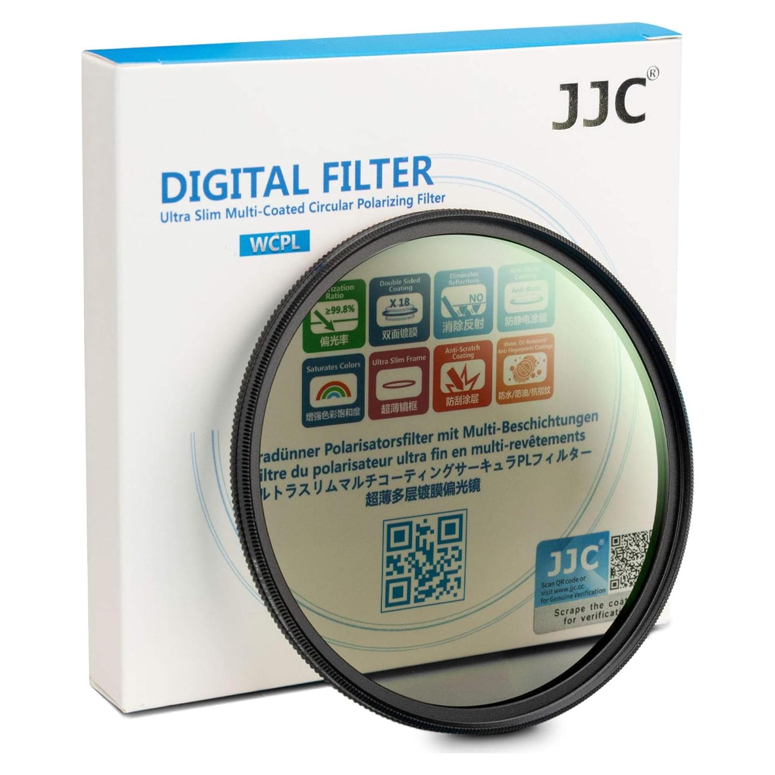 Filtro Polarizador Circular JJC 40.5mm CPL HD para Sony