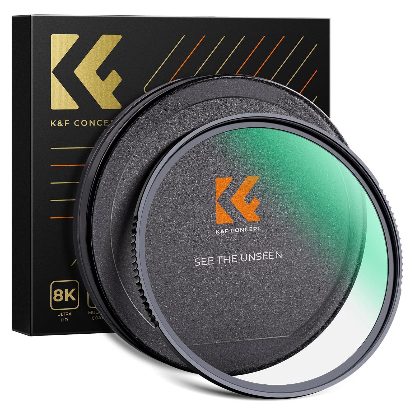 Filtro UV K&F Concept 37mm Cristal Templado HD Resistente