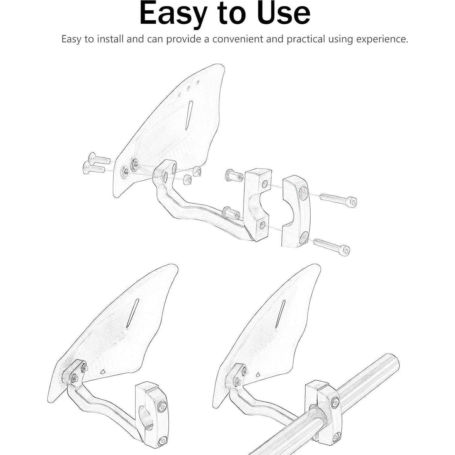 Protectores de Manillar para Motocicleta SOPINEKO 22mm Negro