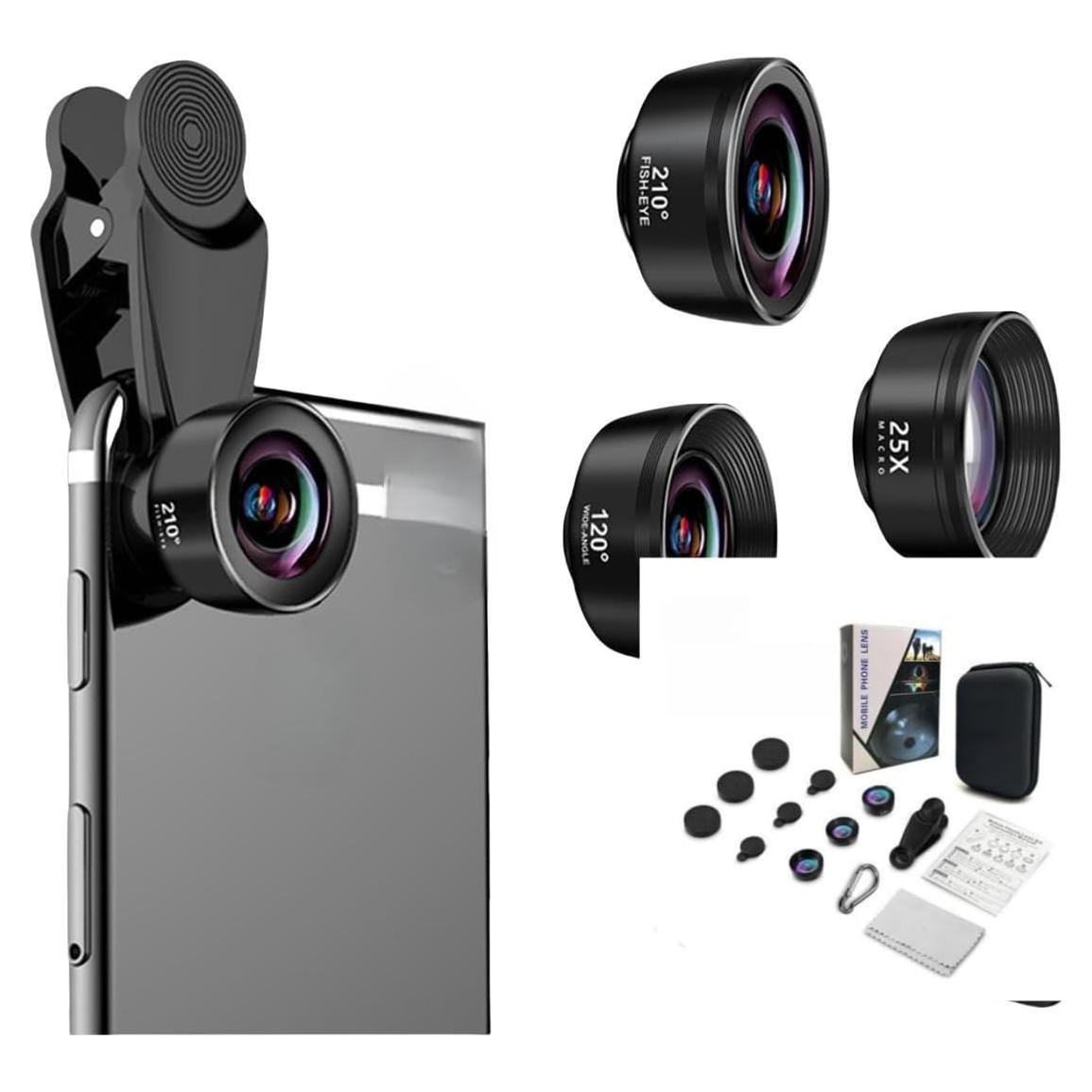 Kit de Lentes de Cámara 3 en 1 AUTO-SWITCH para Smartphone
