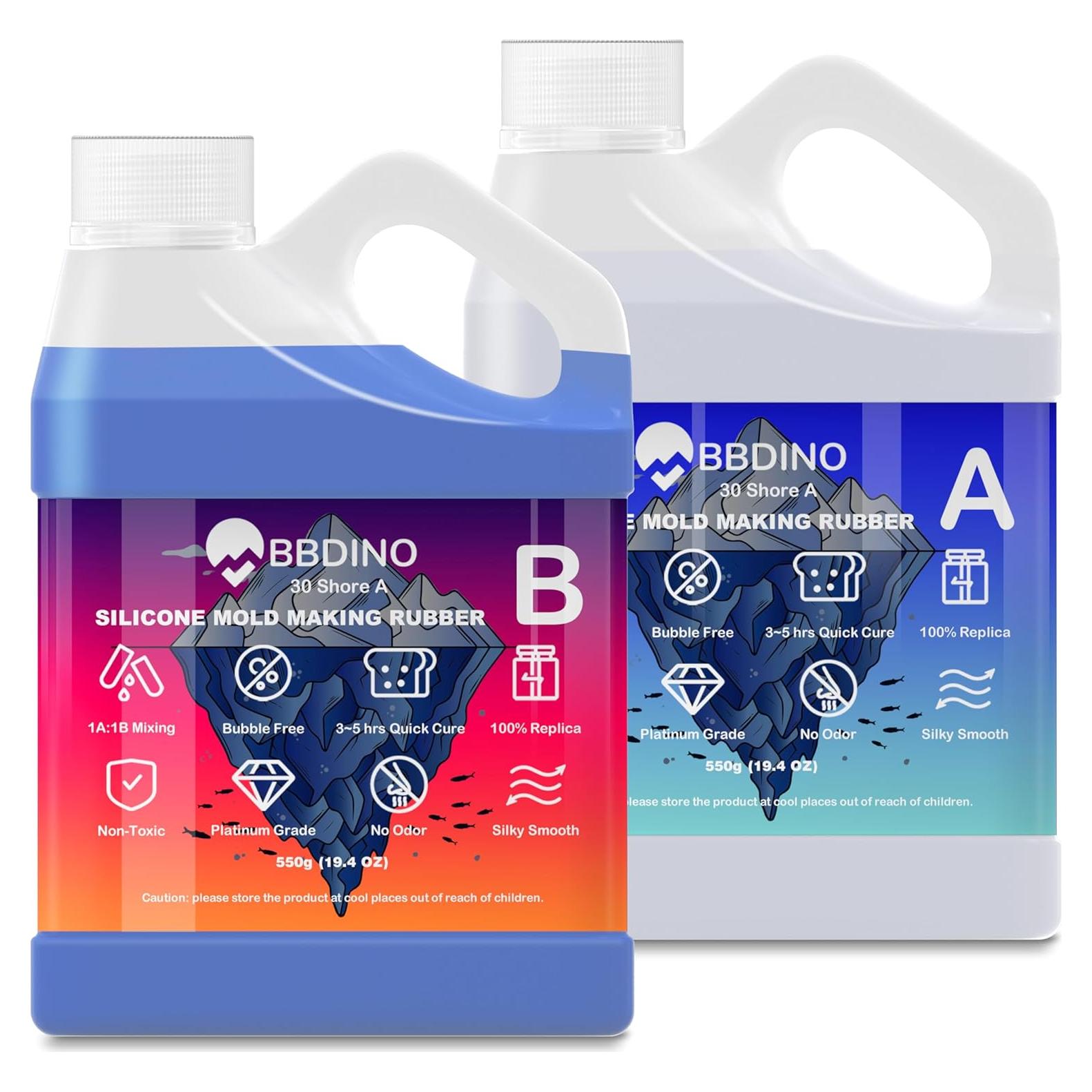 Kit de Moldes de Silicona BBDINO 38.8 Oz 30A Azul Zafiro