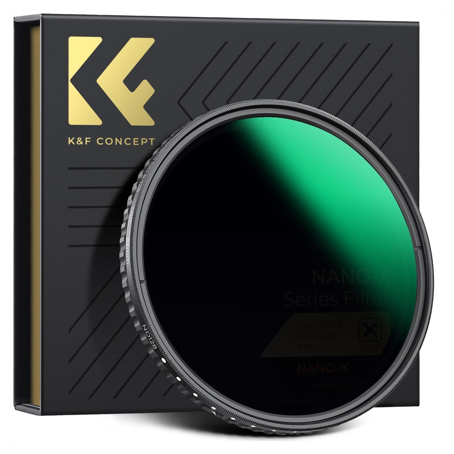 Filtro ND Variable K&F Concept 37mm Nano-X a Prueba de Agua