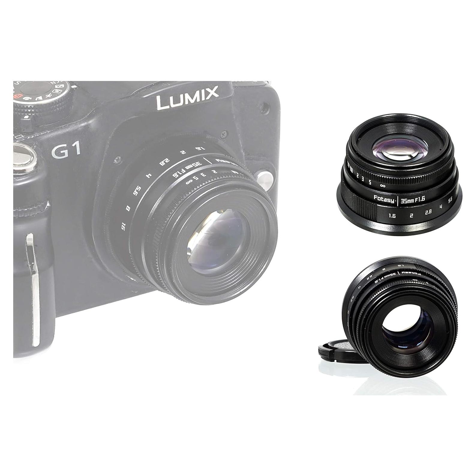 Lente Fotasy 35mm F1.6 Manual para Cámaras M43 Micro 4/3