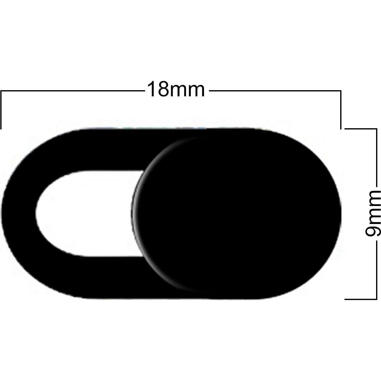 Cubierta de Webcam TENOC 5 Pcs Protección Privacidad Negro