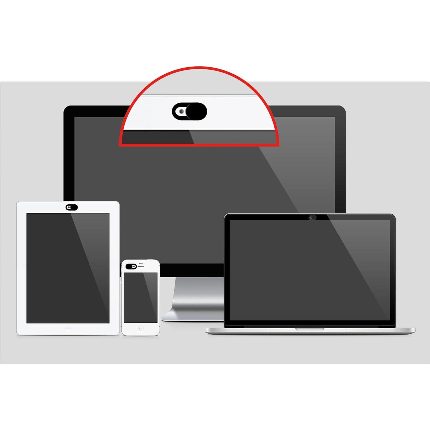 Cubierta de Webcam TENOC 5 Pcs Protección Privacidad Negro