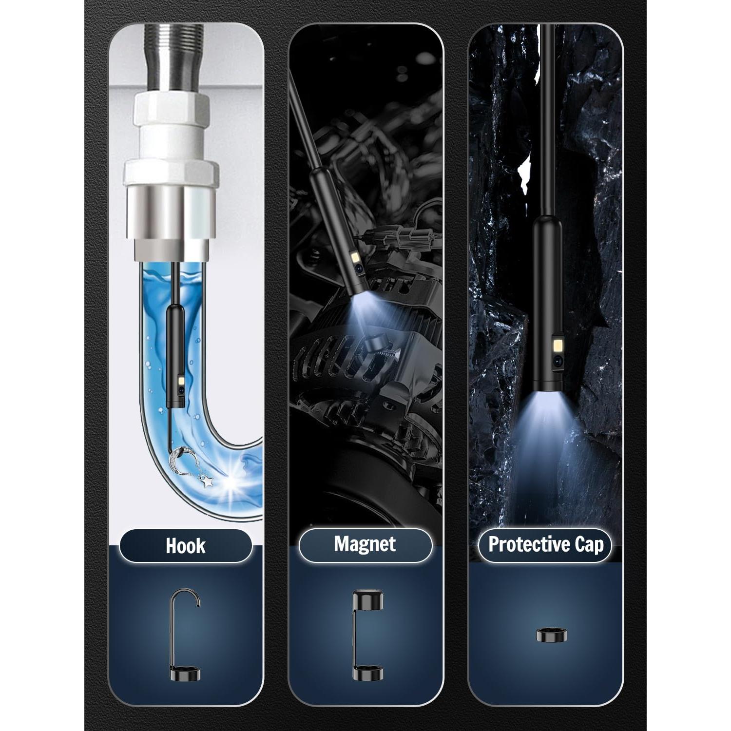 Cámara Endoscópica Doble Lente Ferdiiz 1920P HD 5m IP67