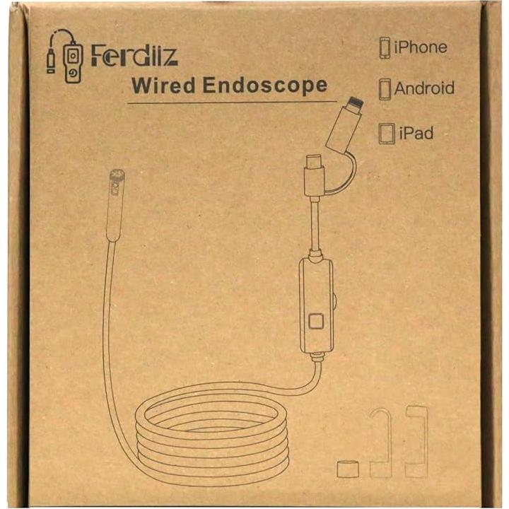 Cámara Endoscópica Doble Lente Ferdiiz 1920P HD 5m IP67