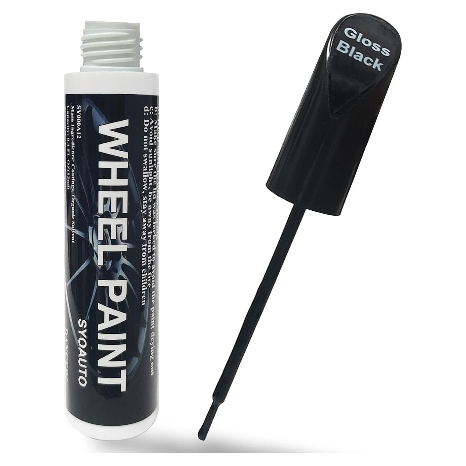 Pintura de Retoque para Llantas SYOAUTO Negro Brillante 12ml