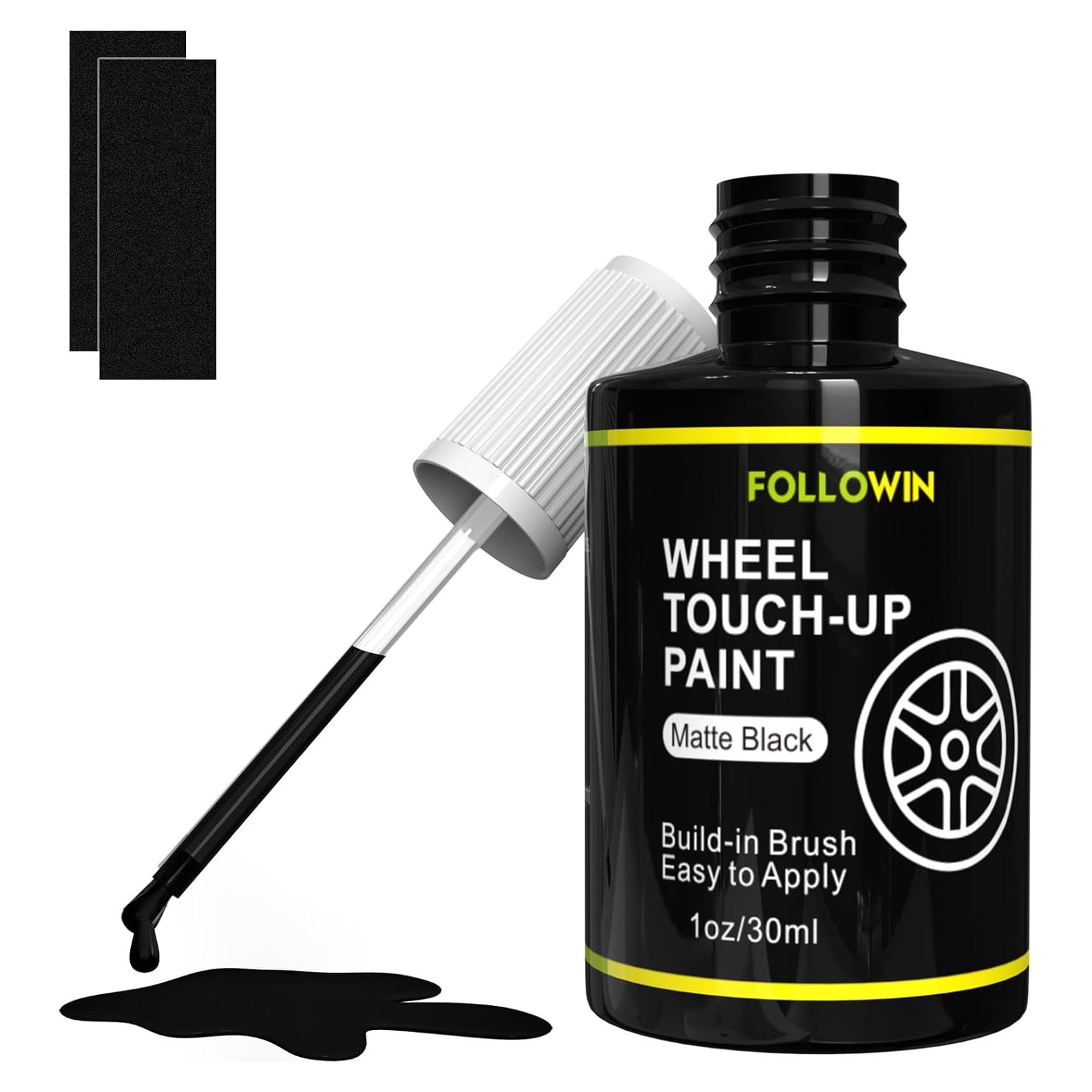 Pintura de Retoque para Llantas FOLLOWIN 30ml Negro Mate