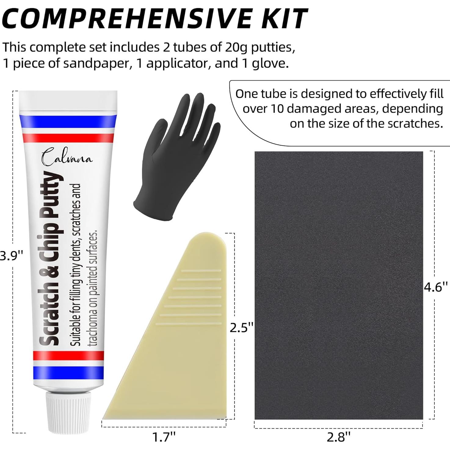 Kit de Reparación de Rayones para Automóvil Calvana 2 Tubos 20g
