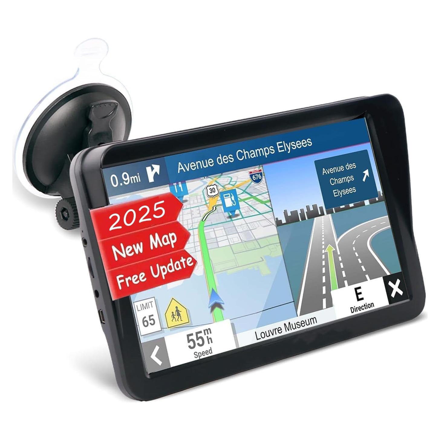 GPS para Coche NAVRUF 9 Pulgadas Mapa 2025 Actualizado