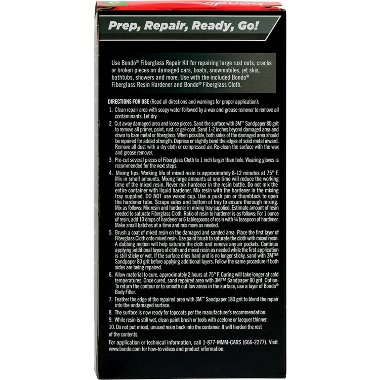 Kit de Reparación de Fibra de Vidrio Bondo 3M - 0.24 Litros