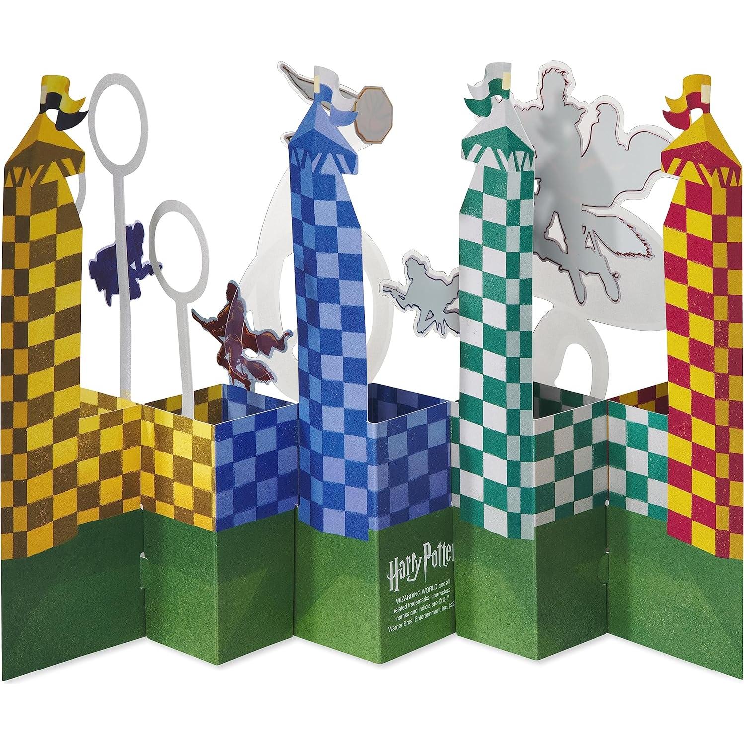 Tarjeta Pop Up Cumpleaños Harry Potter Quidditch 13.65x20.96cm