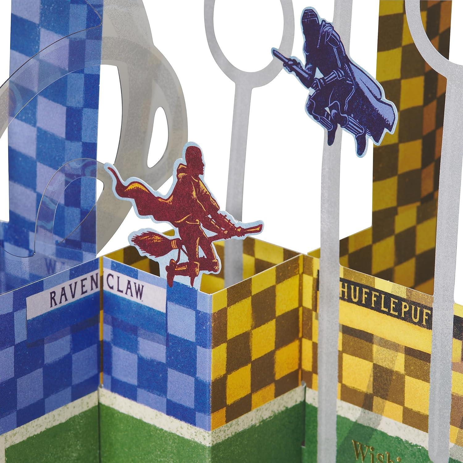 Tarjeta Pop Up Cumpleaños Harry Potter Quidditch 13.65x20.96cm