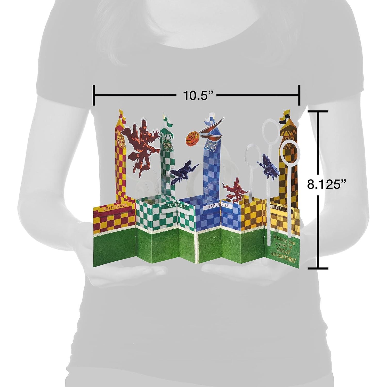 Tarjeta Pop Up Cumpleaños Harry Potter Quidditch 13.65x20.96cm