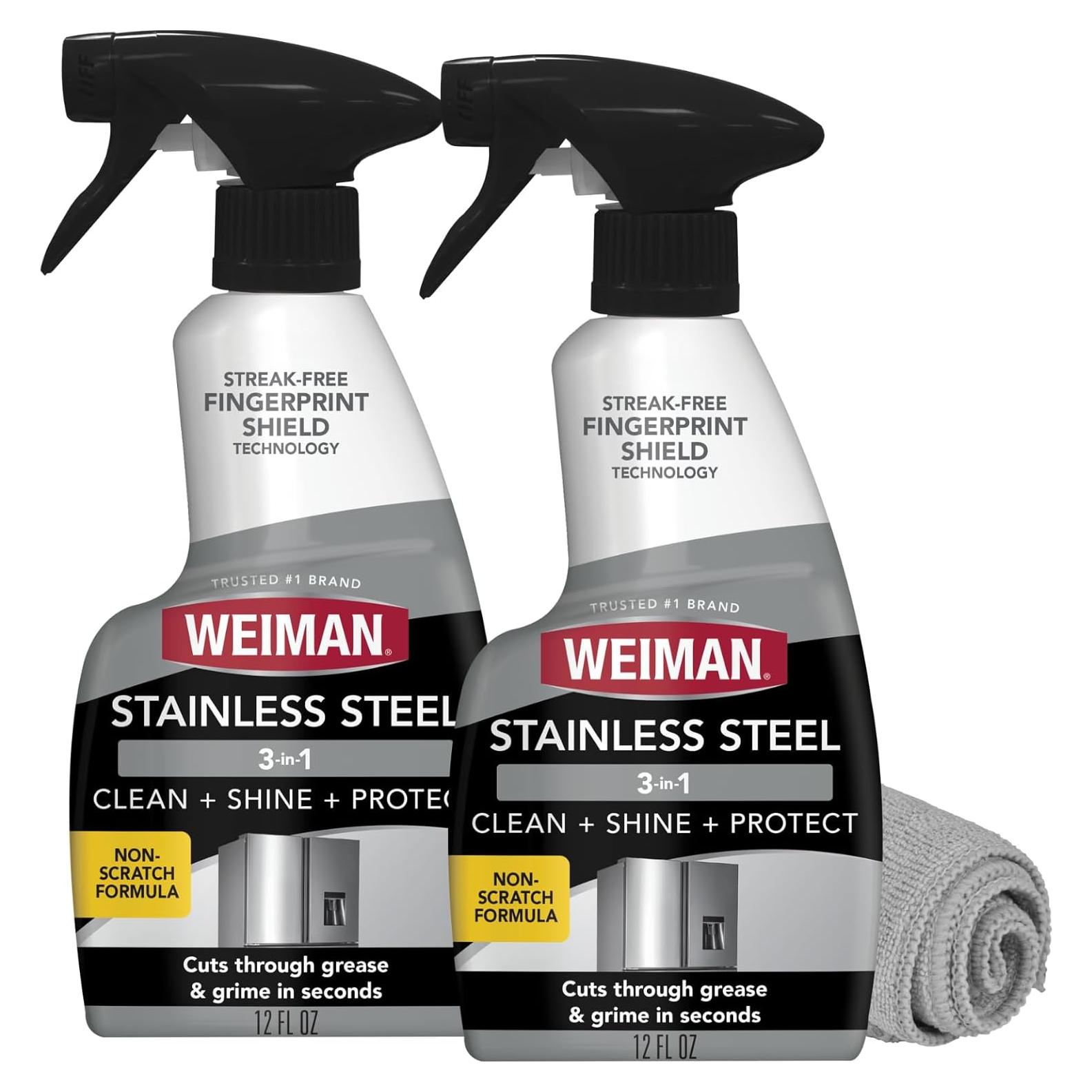 Limpiador y Pulidor de Acero Inoxidable Weiman - Paquete de 2