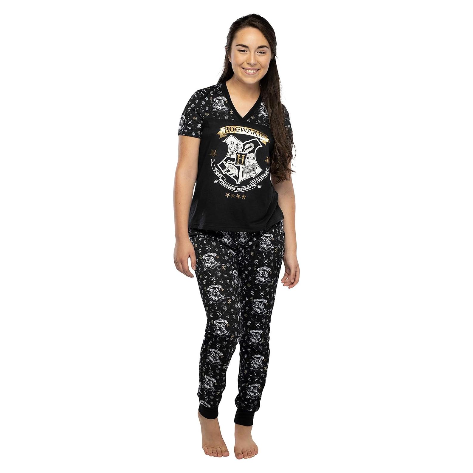 Pijama Harry Potter Hogwarts Mujer 2 Piezas Estampado