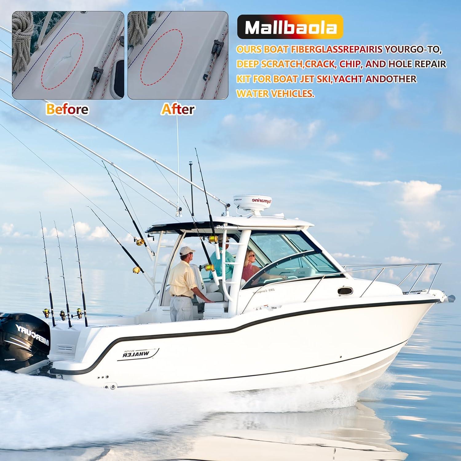 Kit de Reparación de Fibra de Vidrio Marino Mallbaola - 5 Colores