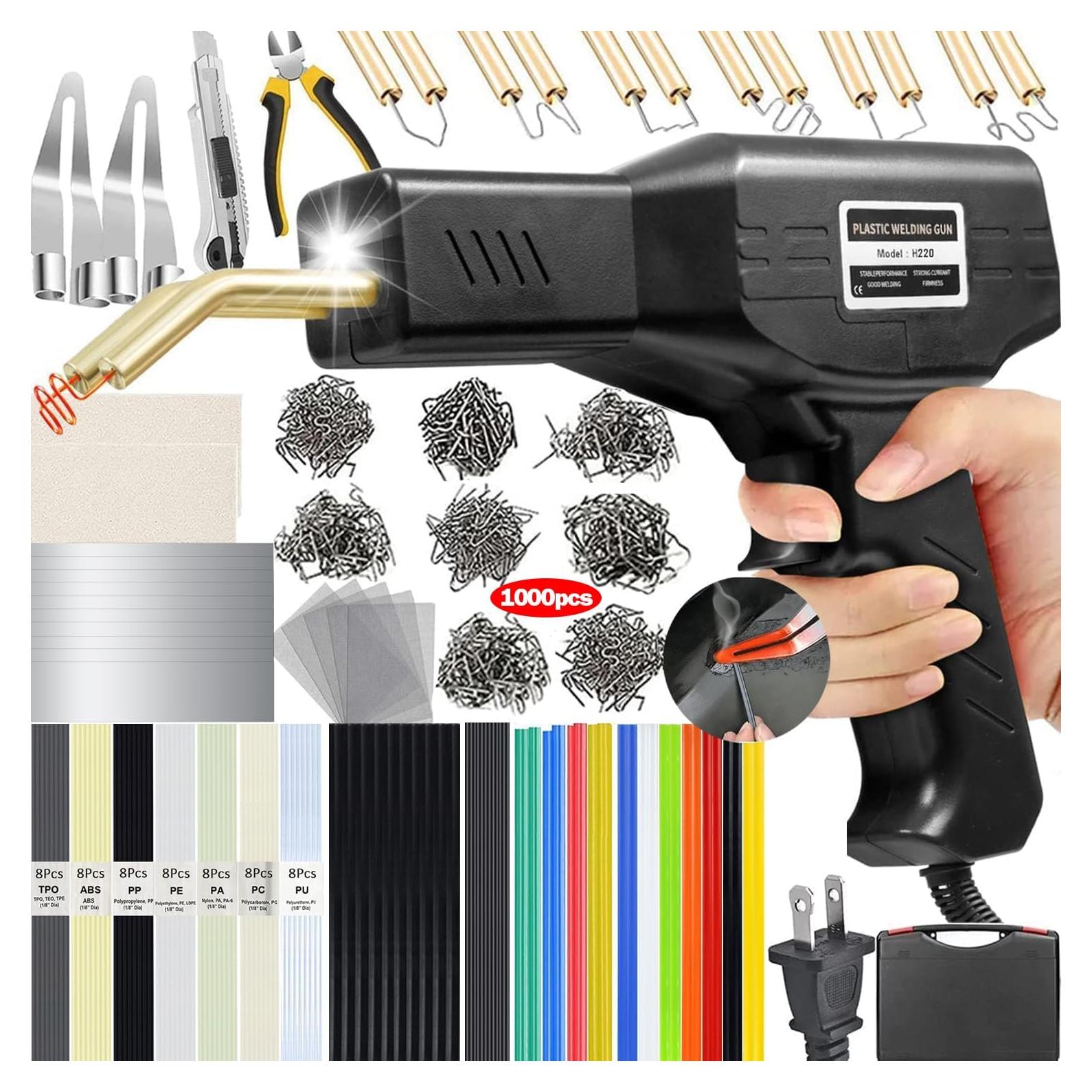 Soldador de Plástico VCTSELITY 220W con Kit de Reparación 1002PCS