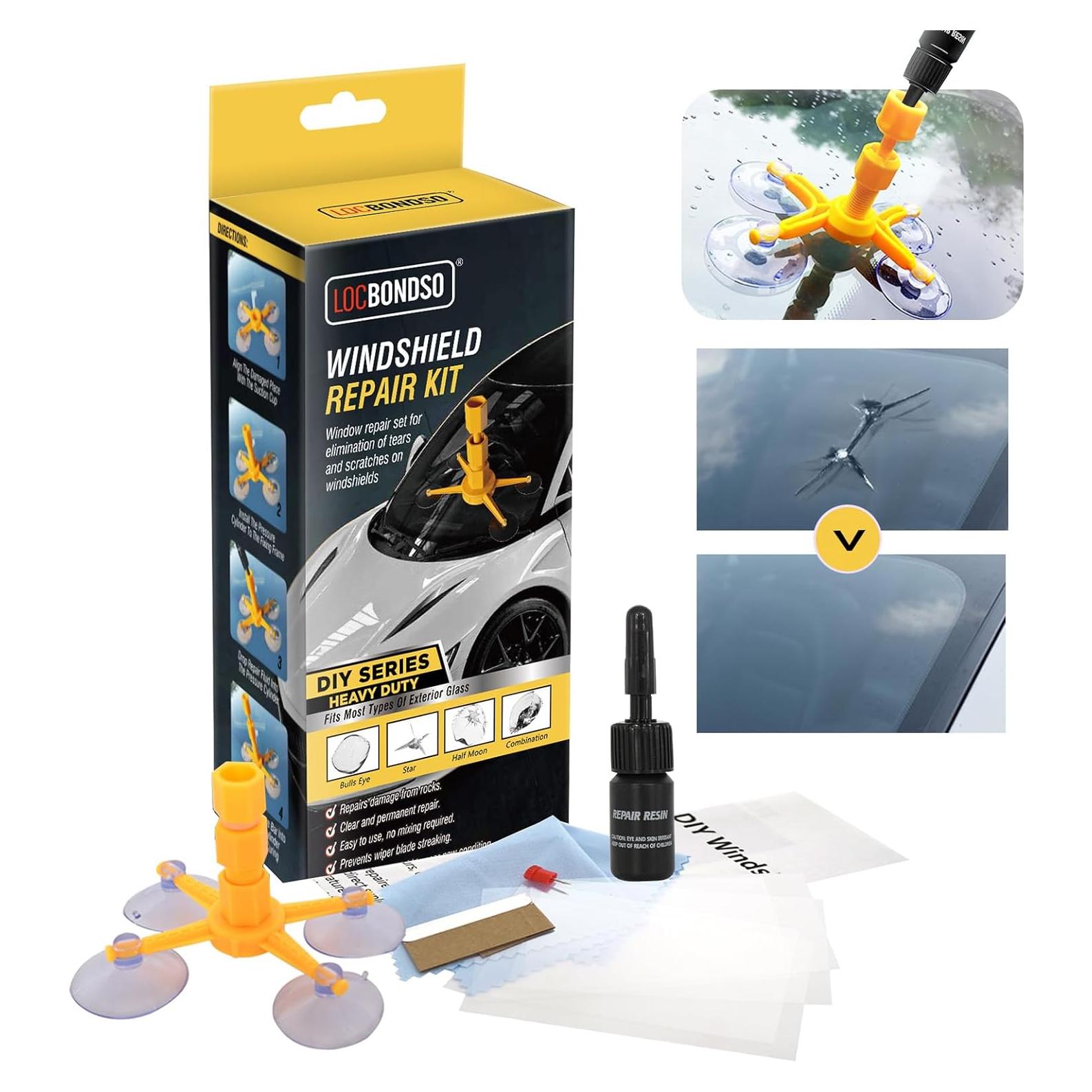 Kit de Reparación de Parabrisas LOCBONDSO para Chips y Grietas
